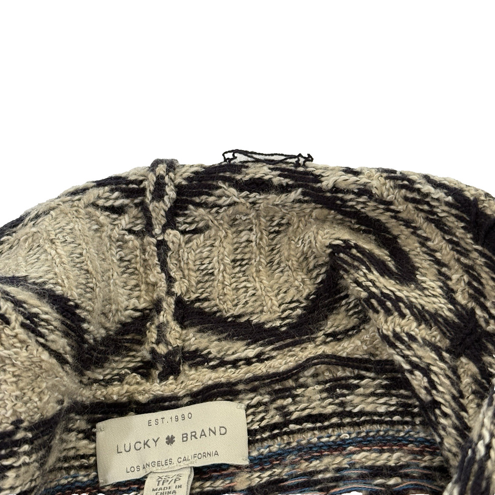 Lucky Brand Cardigan Tribal Aztec Western Open Front Sweater Womens Size XS / S - Picture 11 of 11